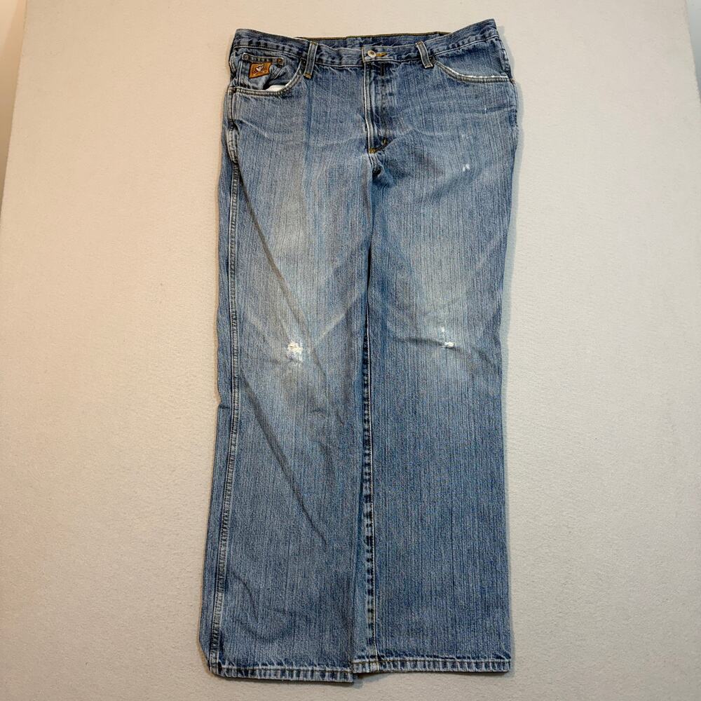 Cinch Bronze Label High Rise Slim Fit Tapered Leg Jeans Men's 38x32 Distressed